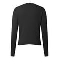 thumbnail image 6 of Womens Shirts Blouses Long Sleeve Cropped Lightweight Cardigan Button Down V Neck Womens Summer Clothes,Black,M, 6 of 7