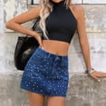 thumbnail image 6 of Tqcoqu Denim Jeans Mini Skirt for Women Low Rise Micro Skort 2026 Summer Y2k Skirts Trendy Skirt,Dark Blue Women's S-XXL, 6 of 6