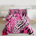 thumbnail image 2 of Homewish Fashion Zebra Print Queen Comforter Set, Pink Leopard Cheetah Bedding Sets, Teens Kids Adult Female Reversible Bedding Comforter Set, Luxury Bedroom Decor, 3-Piece, 2 of 8