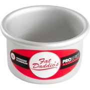 Fat Daddio's Anodized Aluminum Round Pan, 6-Piece Cheesecake Pan Set, 3 x 2 Inch, Silver, Removable Bottom, Specialty Dessert Bakeware