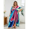 thumbnail image 6 of Edolynsa Women Long Caftan Plus Size Dress Beach Cover Ups Loose Kaftan Loungewear Casual mumu Dresses Resort Outfits, 6 of 8
