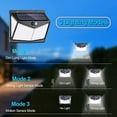 thumbnail image 3 of 208LED Solar Powered Wall Light PIR Motion Sensor Lights Outdoor Waterproof Garden Lamp Night Light, 3 of 8