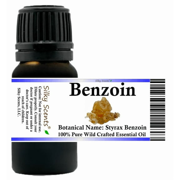 Benzoin Essential Oil 5 ml (1/6 fl oz) - 100% Pure and Natural by Silky Scents