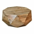 thumbnail image 3 of Artisan Furniture Geometric Solid Mango Wood Coffee Table, 3 of 6