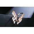 thumbnail image 4 of Womens Angel Wing Ring Alloy Electroplated Gemstone Inlaid Elegant Fashion Jewelry Gift For Her Rose Gold Tone Luxe, 4 of 11