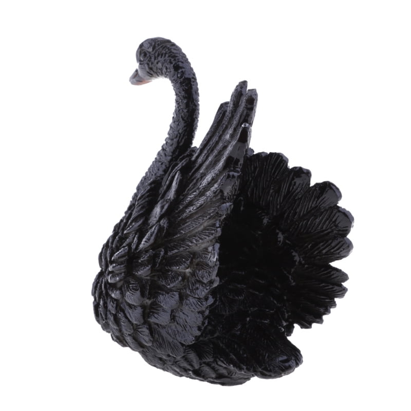 Resin Figurines Ornaments Color change Swan Tea Pet Tray  Table Decorating 