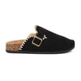 thumbnail image 3 of Women's Faux Suede Clog Mules – Whipstitch Buckle Slip-On Clogs, 3 of 8