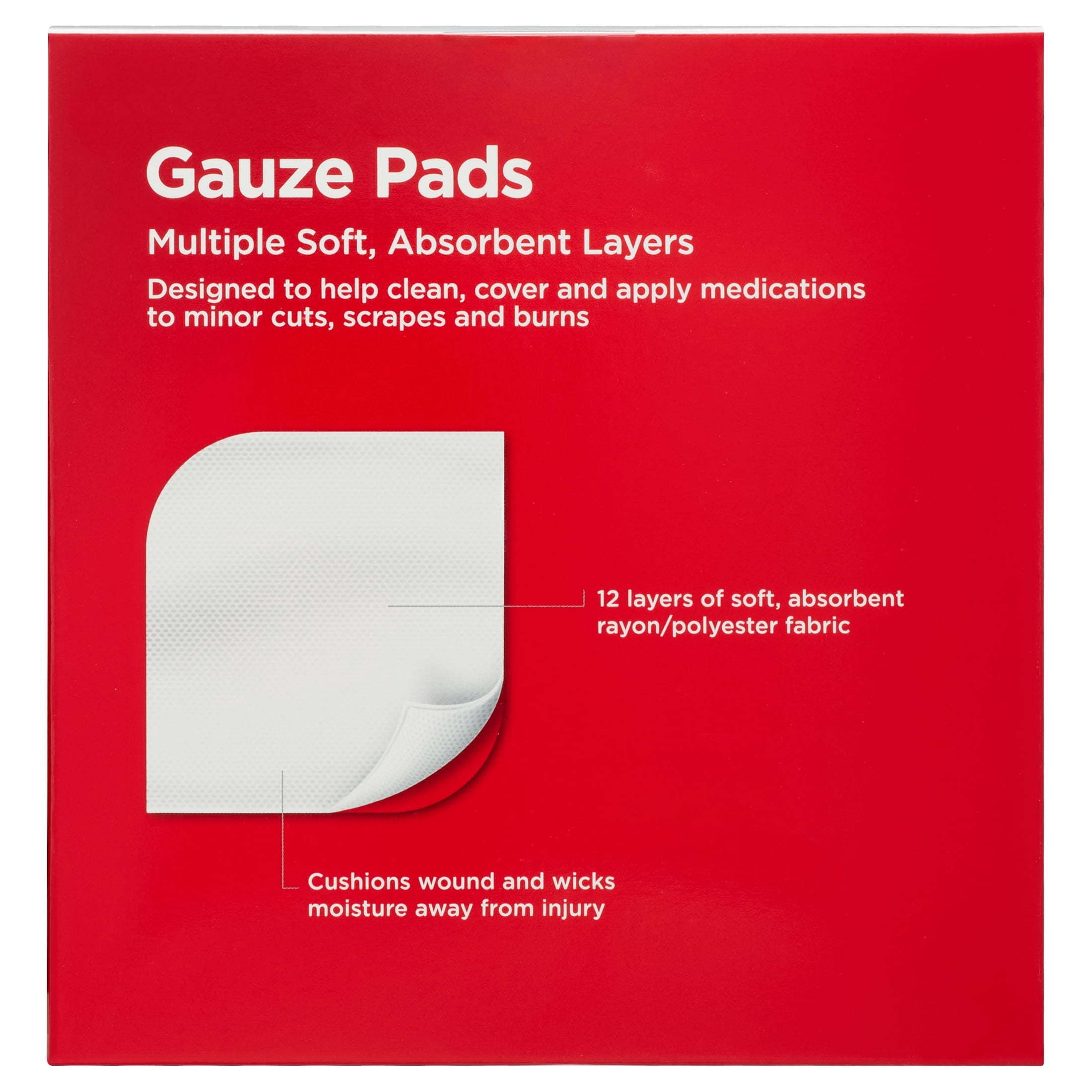 Equate Gauze Pads, 4 in x 4 in, 25 Count