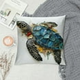 thumbnail image 2 of GOSMITH  Ocean Turtle Outdoor Pillow Cover for Pool Beach Chair Sea Marine Theme Waterproof Decorative Throw Pillowcase Super Soft Pillow Cushion Case Retro Nautical Map Texture, 2 of 5