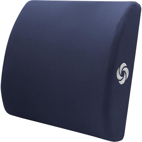 Samsonite Automotive Contoured Lumbar Support Cushion, Memory Foam Back Support, Blue