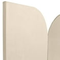 thumbnail image 5 of 6 ft. Modern Arch Velvet Room Divider Cream 3 Panel, 5 of 7