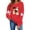 X98-NSLGXD Red Halloween Sweatshirt for Women, variant on NSLGXD Halloween Sweatshirts for Women Spooky Ghost Graphic Pullovers Stretch Work Round Neck Long Sleeve Y2k Tops Halloween Costumes
