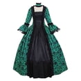 thumbnail image 1 of Leutsin Femmes Automne Hiver Gothique Rétro Imprimé Floral Robes de Bal Robes Robe, 1 of 8