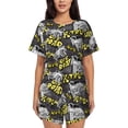 thumbnail image 1 of Fotbe White Retro Off-Road Vehicle Conjunto de Pijama Estampado para Mujer, 2 Piezas, Ropa de Dormir con Camiseta de Manga Corta y Shorts Suaves-3X-Large, 1 of 6