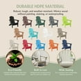 thumbnail image 4 of WestinTrends Malibu 3-Pieces Adirondack Chairs Set with Side Table, All Weather Outdoor Seating Plastic Patio Lawn Chair Folding for Outside Porch Deck Backyard, Sand, 4 of 15