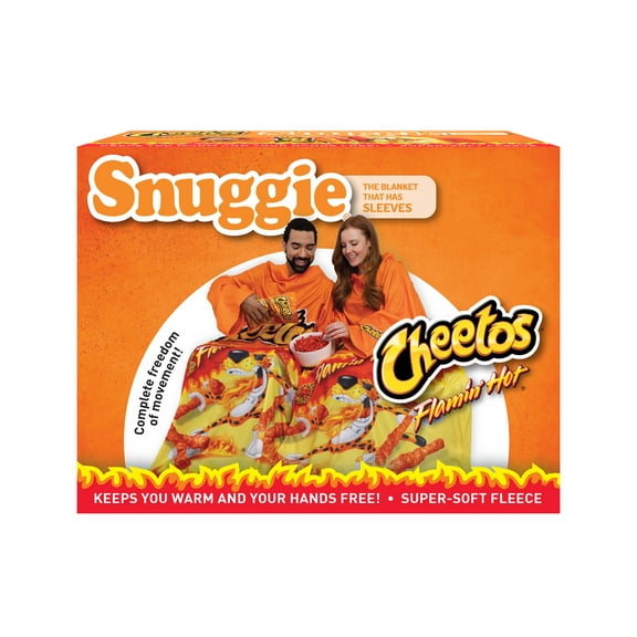 Snuggie The Original Wearable Blanket with Sleeves, Super Soft Throw Fleece, Flamin' Hot Cheetos