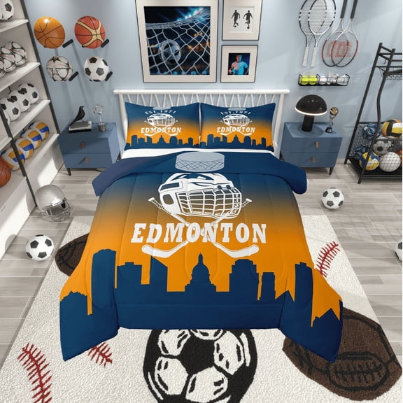 Erosebridal Soccer Lover Comforter Sets Twin Size, American Football Comforters & Duvets, Eat Sleep Reversible Duvet Insert, Super Cozy Bedroom Decoration, 2pcs