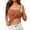 Orange, variant on Womens Plus Size Tank Top with Built-in Bra, 2025 Summer Casual Sleeveless Padded Workout Camisole