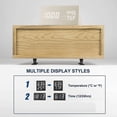 thumbnail image 4 of Reloj despertador digital con pantalla LED electrónica de madera, 3 configuraciones de alarma, detección de humedad y temperatura, dormitorio, reloj eléctrico de madera para, 4 of 5