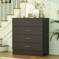 thumbnail image 5 of UBesGoo Modern Dresser Storage Chest Organizer Unit with 4 Drawers for Bedroom, Living Room,Black, 5 of 15