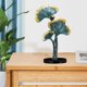 thumbnail image 4 of Creative Ginkgo Biloba Adornos Estatua Planta de imitación con Base Mobiliario Accesorios decorativos para oficina Dormitorio pequeña sala Decoración azul Fernando Escultura de hoja de ginkgo, 4 of 7