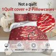 thumbnail image 4 of Yspwyqan Christmas Tree Music Note 3 Piece Bedding Set Twin XL, Musical Note Snowflake Christmas Tree Quilt Set with 2 Pillow Shams for Holiday Bedroom Decor, 4 of 7