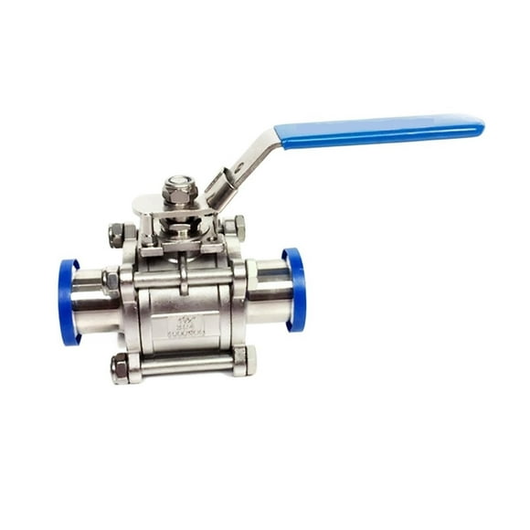 Ball Valve 12.7mm 1/2" Pipe OD X 0.5" Tri Clamp Sanitary Ball Shut Off Valve Stainless Beer Brewing Home ,Safe Mode