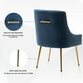 thumbnail image 5 of SEYNAR Elegant Tufted Upholstered Dining Chairs Set of 4, Velvet Accent Chair for Dining Room, 5 of 6