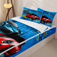 thumbnail image 3 of Erosebridal Colorful Racing Car Zipper Full Size Comforter Sets with Fitted Sheet and 2 Pillowcases,Extreme Speed Games Zipper Bedding Set For Boys,Reversible,4 Pieces, 3 of 7
