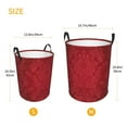 thumbnail image 5 of Balery Vintage Burgundy Round Laundry Basket with Handles Waterproof Freestanding Laundry Hamper for Clothes Toys in the Dorm and Family-Small, 5 of 8