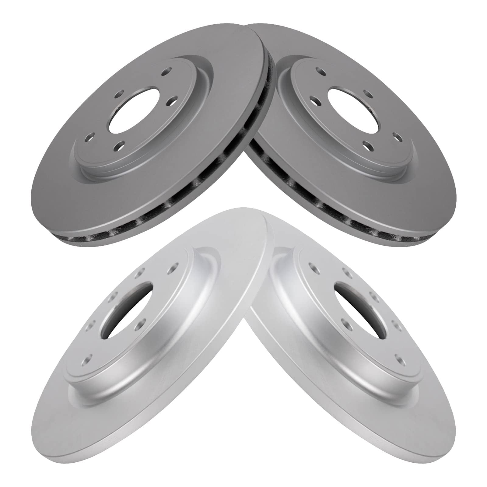 TRQ Front and Rear Brake Rotors Set Premium G-Coated Fits Select 2017-2021 Chrysler Pacifica