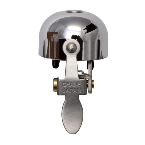 Timbre para Bicicleta Crane E-Ne Cromo Compatible con Manillares de 22.2 a 31.8 mm