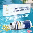 thumbnail image 6 of Aquila Pool & Spa Water Test Strips, 3-in-1, Accurate Water Testing Kit for pH, Alkalinity, Chlorine, 150 Count, 6 of 6