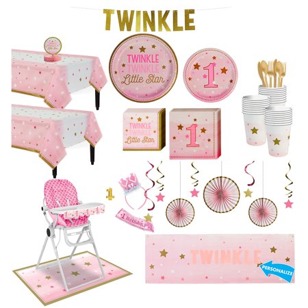 Pink Twinkle Twinkle Little Star 1st Birthday Deluxe Party