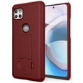 thumbnail image 1 of Nakedcellphone Étui avec Support Compatible avec Motorola One 5G Ace, [Rouge] Étui Rigide Mince avec Support pour Moto XT2113, 1 of 7