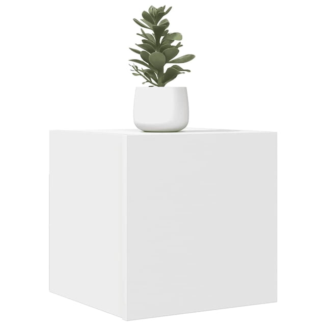 vidaXL Meuble TV Mural Blanc 30,5x30x30 cm