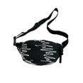 thumbnail image 3 of AZXY Sling Crossbody Bag, Black Lightweight Fabric Fanny Pack with Adjustable Strap, Casual Embroidered Waist Bag for Travel Daily Use, 3 of 7