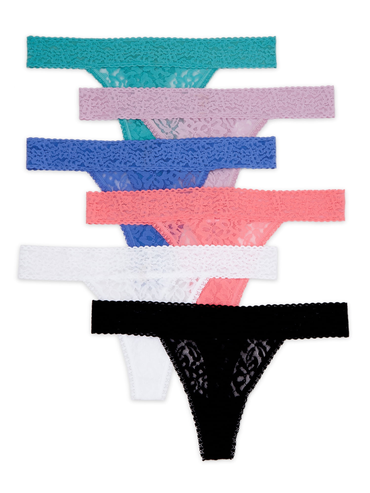 Women Panties Thongs SECRET TREASURES Size 8 Glossy Shiny Soft W/decoration Viol