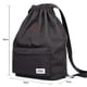 thumbnail image 2 of KAUKKO Cordón Deportes Mochila Gimnasio Yoga Bolsa Hombro Mochila para Hombres y Mujeres KAUKKO  K1031-Black(2pc), 2 of 5