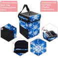 thumbnail image 2 of Snowflake Foldable, with Lid, Leak-Proof, Hanging Storage Bag Car Trash Can - Car Garbage Can - Trash Can for Car, 2 of 6
