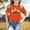Orange, variant on Girls Tshirts Packs Size 10-12 Graphic Short Sleeve Blouse Tops Pull-On Cute Back To School Shirts Girls Birthday Casual Summer Tops