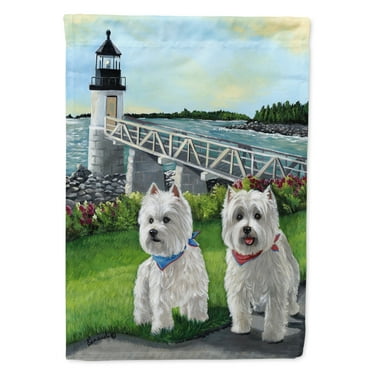 Carolines Treasures PPP3230CHF Westie Schooner and Annie Flag Canvas House Size  Large multicolor