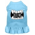 thumbnail image 1 of Bite Me Screen Print Dog Dress Baby Blue 4X (22), 1 of 1