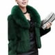 thumbnail image 1 of Women's Winter Faux Fur Coat Thick Warm Faux Fur Outwear With Pockets For Office Cocktail Party Trav, 1 of 2