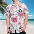 thumbnail image 5 of High Quality Hawaiian Shirts for Men Short Sleeve Aloha Beach Shirt Floral Summer Casual Button Down Shirts Blouses VSKCMJ, 5 of 7