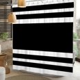 thumbnail image 4 of White Black Shower Curtain for Bathroom Boho Waterproof Shower Curtains Cloth with Hooks Bohemian Stripe Fabric Home Bath Decor Curtain 36x72 inches, 4 of 6