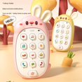 thumbnail image 2 of Teléfono móvil de simulación de mordedor para bebés de 0 a 1 años, juguete musical para niños, máquina de cuentos educativos para educación temprana, 2 of 5