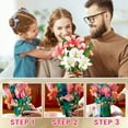 thumbnail image 3 of 3D Pops-up Bouquet Forever Rose/Lily/Sunflower/Tulip Paper Flowers Tropical Bloom for Birthday Anniversary Wedding Greeting Card, 3 of 7