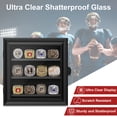 thumbnail image 4 of Championship Ring Display Case, 12 Ring Posts Baseball Ring Holder, Wall Mount Wooden Shadow Box for Multiple Championship Rings, 4 of 7