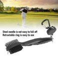 thumbnail image 4 of Golf Club Brush, Dual Sided Golf Brush, Golf Club Cleaning Brush with Steel Needles Long Lasting Retractable Cord Cleaning Tool Cleaning for Golf Club Surfaces, 4 of 7